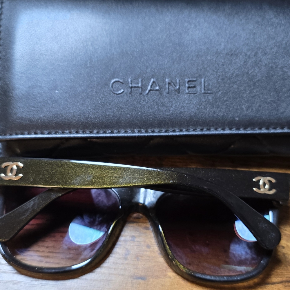 Chanel Square Brown Sunglasses with Case